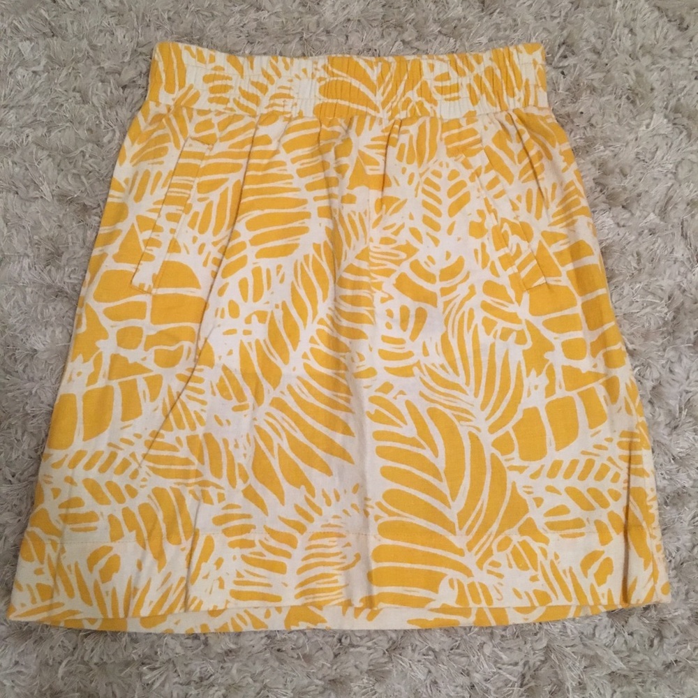 Loft Petite Yellow Skirt Size XXSP